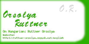 orsolya ruttner business card